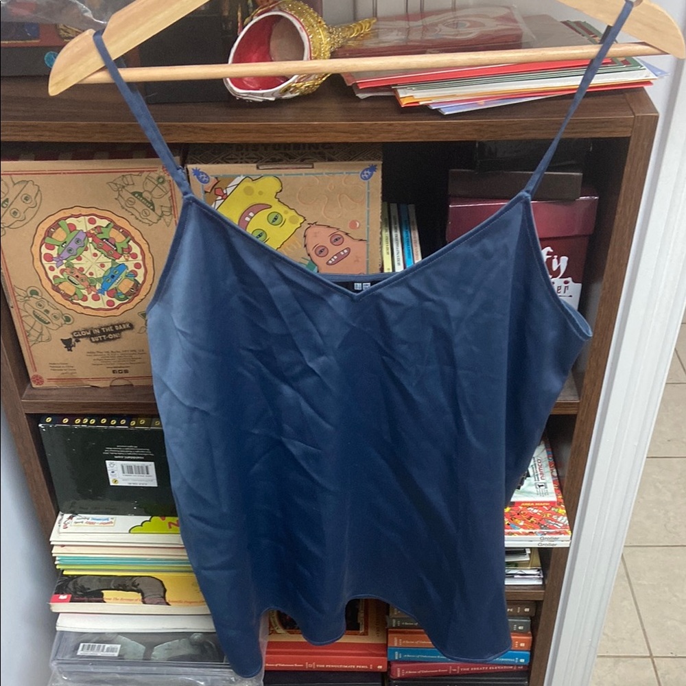 Uniqlo Blue Asymmetrical Camisole Top